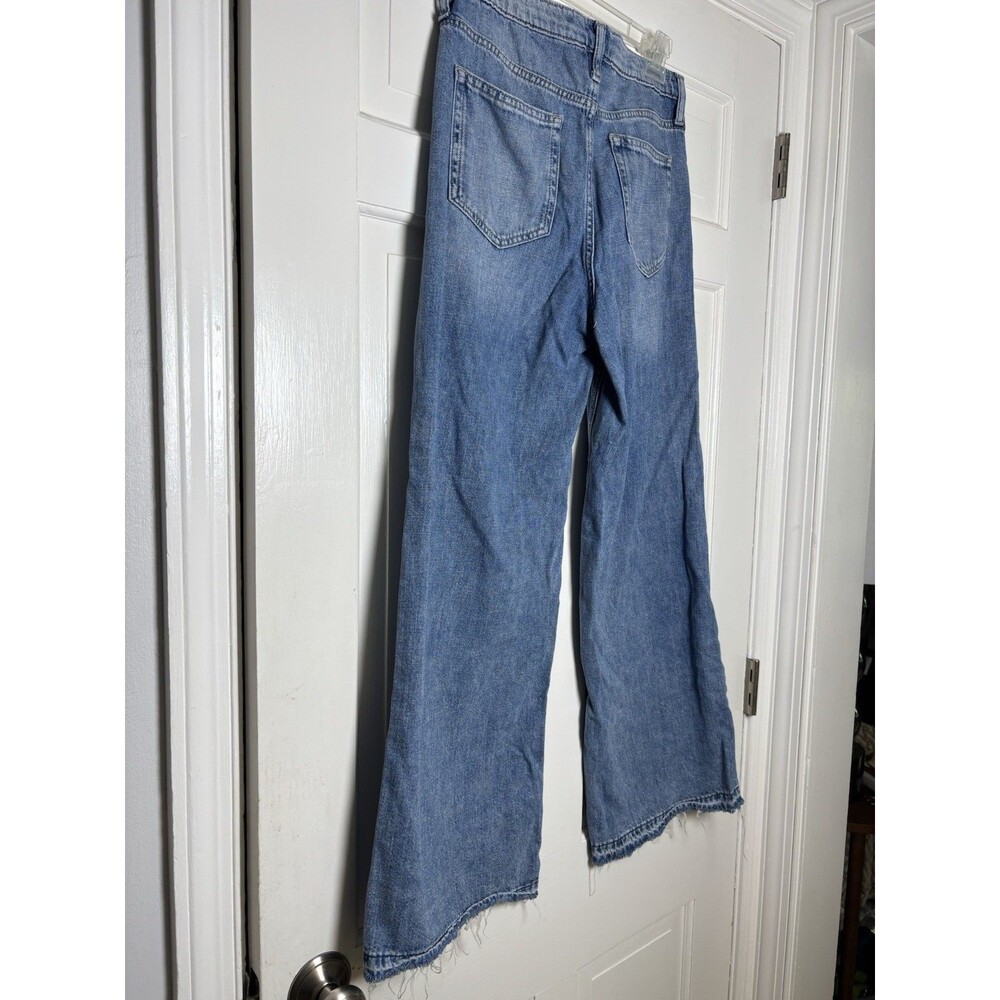 GAP Women’s High Rise Wide-Leg Light Wash Blue Denim Jeans, 5-Pocket 4/29R - Picture 5 of 7